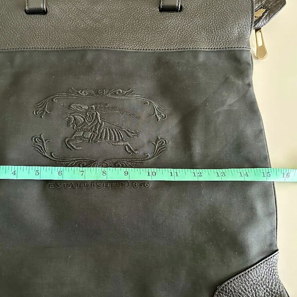 Black Canvas Leather Logo BSX Stowell Travel Tote Bag - Picture 13 of 16